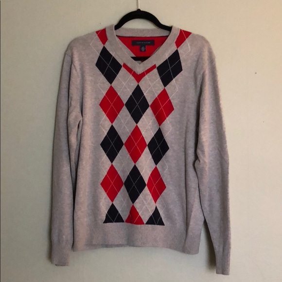 Men’s Tommy Hilfiger Argyle Sweater - Picture 1 of 2